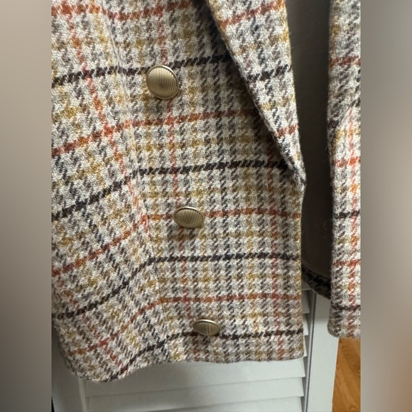 Elie Tahari lady jacket tweed plaid wool - Picture 3 of 8
